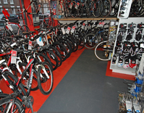 自行車專賣店地板，自行車展示店地面裝飾材料